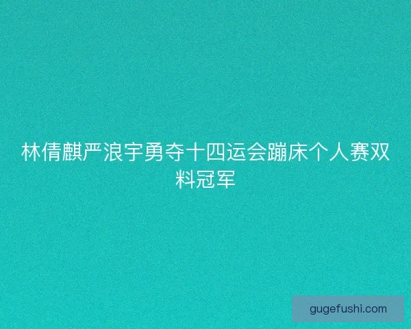 林倩麒严浪宇勇夺十四运会蹦床个人赛双料冠军 林倩麒严浪宇勇夺十四运会蹦床个人赛双料冠军