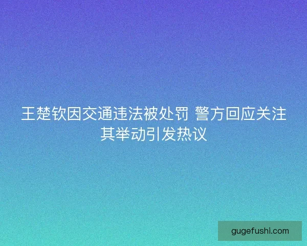王楚钦因交通违法被处罚 警方回应关注其举动引发热议 王楚钦因交通违法被处罚 警方回应关注其举动引发热议